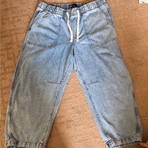 Gap Light Blue Denim Barrel Pants